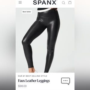 SPANX Faux Leather Leggings